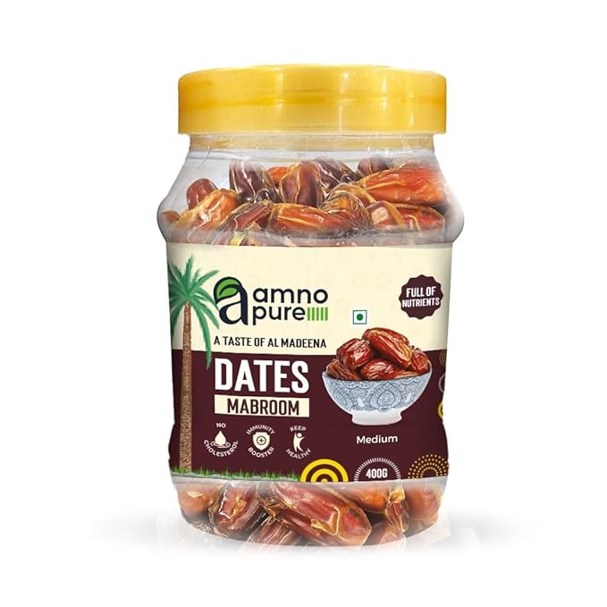 Date Mabroom Medium Natural Soft Amno Pure -Pet Jar 400G Pack