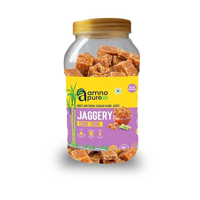 Jaggery Soft Pearls/Komal Moti- Natural Sugarcane Amno Pure -Pet Jar 500G Pack