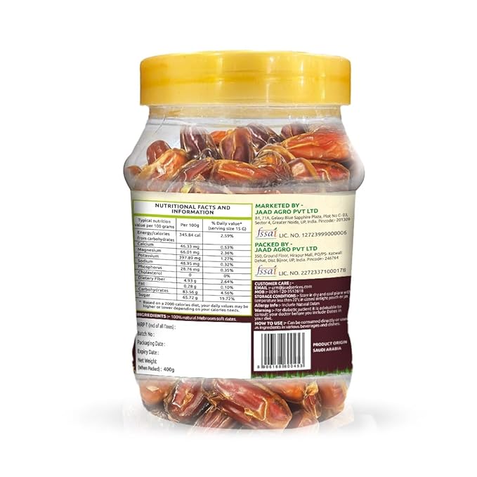 Date Mabroom Medium Natural Soft Amno Pure -Pet Jar 400G Pack