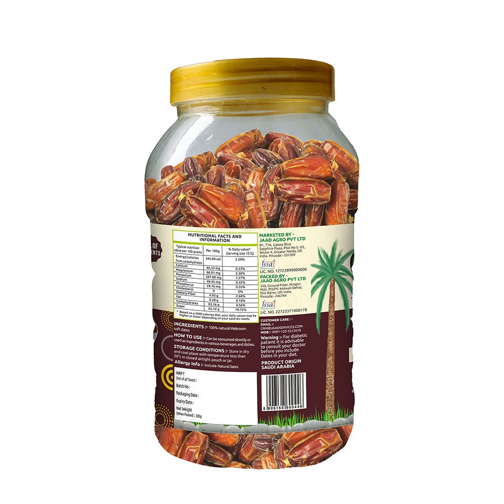 Date Mabroom Medium Natural Soft Amno Pure -Pet Jar 800G Packd