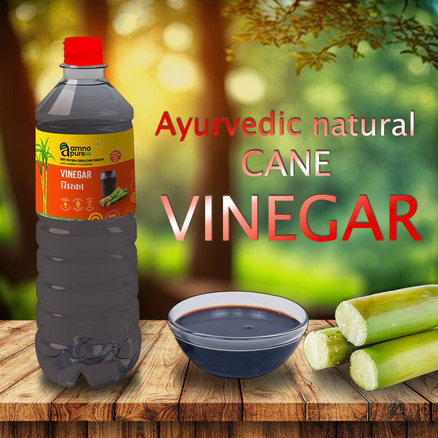 Vinegar Natural Sugar Cane with Mother -600ML Bottle