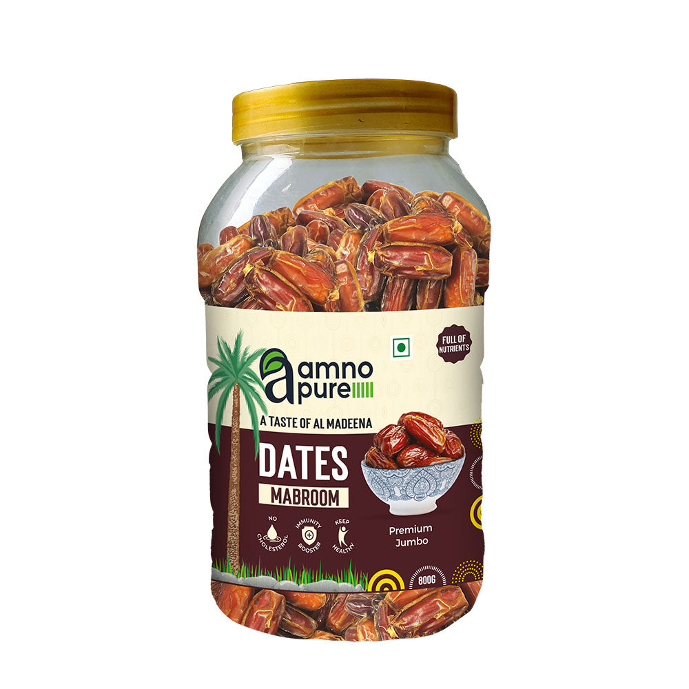 Date Mabroom Premium Jumbo Natural Soft Amno Pure -Pet Jar 800G Pack