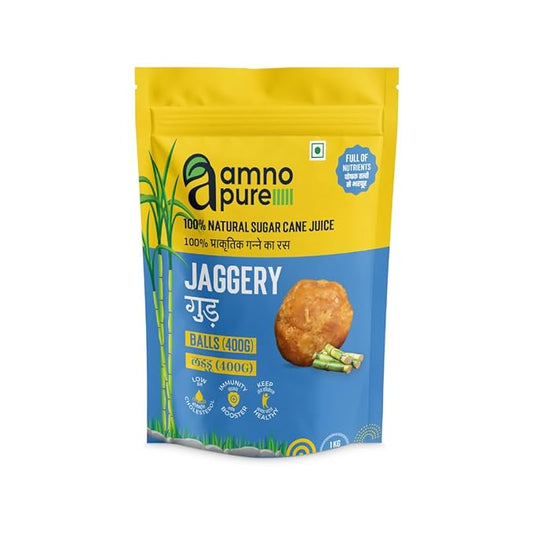 Jaggery ball 400G Natural Sugarcane Amno Pure -Pouch 900G Pack