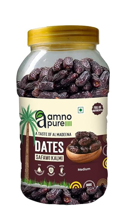 Date Safawi Kalmi Medium Natural Soft Amno Pure -Pet Jar 800G Pack