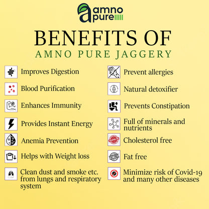 Jaggery with Sesame Seeds Natural Sugarcane Amno Pure- Pouch 900G Pack