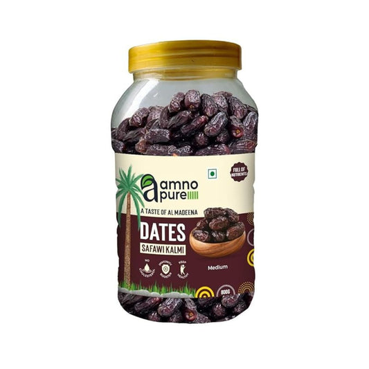 Date Safawi Kalmi Premium Jumbo Natural Soft Amno Pure -Pet Jar 800G Pack