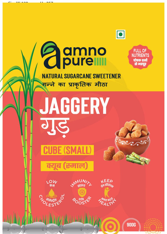 Jaggery Small Cube Natural Sugarcane Amno Pure -Pouch 900G Pack (Copy)
