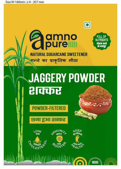 Shakkar / Natural Jaggery Powder Filtered Sugarcane Amno Pure -Pouch 900G Pack