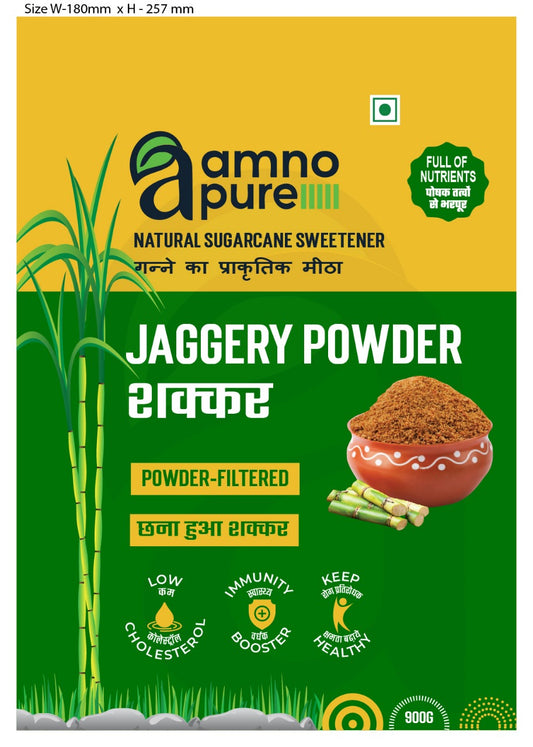 Shakkar / Natural Jaggery Powder Filtered Sugarcane Amno Pure -Pouch 900G Pack