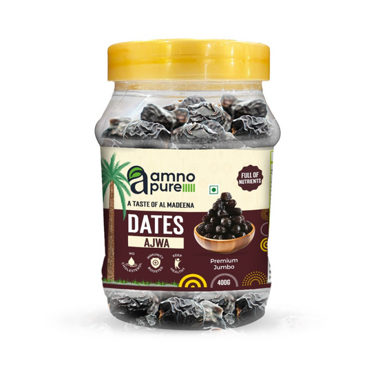 Date Ajwa-Premium Jumbo Natural Soft Amno Pure -Pet Jar 400G Pack