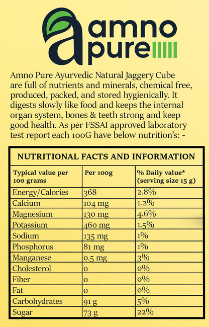 Jaggery Small Cube Natural Sugarcane Amno Pure -Pouch 900G Pack (Copy)